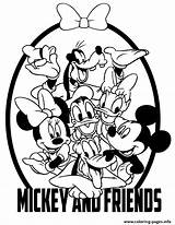 Friends Coloring Mickey Disney Pages Printable Print Book Color sketch template