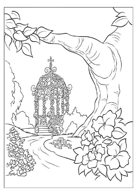 nature coloring pages  adults printable background colorist
