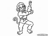 Karate Coloring Monkey Pages Martial Arts sketch template