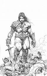 Conan Barbarian Coloring Drawings Deviantart 15kb 920px sketch template
