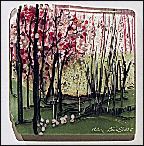 Tree Blossoms By Alice Benvie Gebhart Art Glass Wall Art Artful