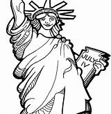 Liberty Coloring Pages Getcolorings Statue sketch template