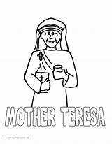 Coloring Mother Pages Teresa History Calcutta sketch template