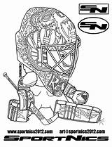 Coloring Pages Nhl Hockey Goalie Colorado Nashville Predators Avalanche Bruins Boston Montreal Capitals Coloriage Color Logos Drawing Player Team Getcolorings sketch template