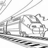 Tren Ave Tgv Gare Vitesse Quai Coloriages Yodibujo Trenes Estación Eurostar Locomotora Transporte Rame Hellokids sketch template