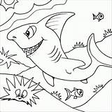 Coloring Shark Pages Cartoon Print Kids Colouring Fish Printable Sharks Cute Sheets Children Dinosaur Preschool Sea 방문 Coloringkids 색칠 Nursery sketch template