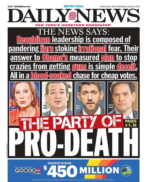 The Randy Report Todays Cover Of The New York Daily News