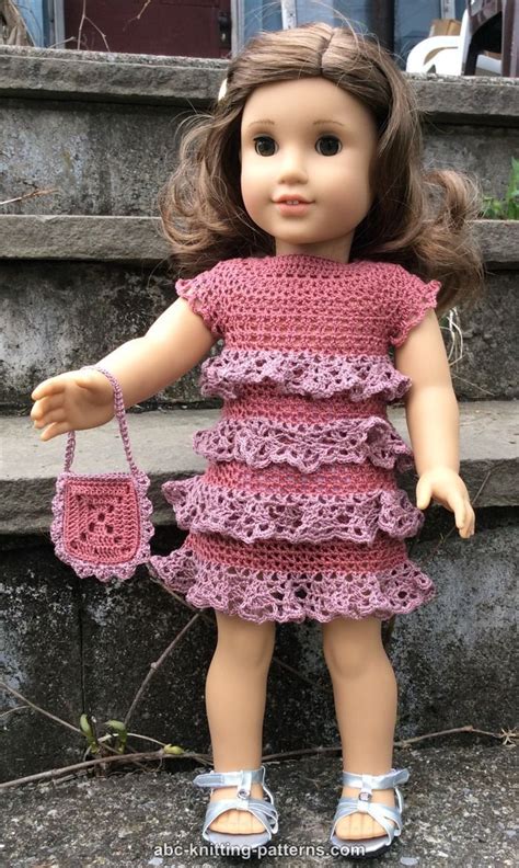 American Girl Doll Evening Dress With Ruffles American Girl Doll