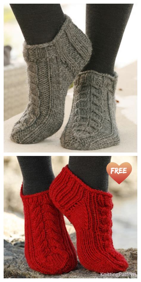 Knit Ankle Cable Sock Free Knitting Pattern Knitting Pattern