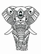Elephant Coloring Pages Mandala Getcolorings sketch template