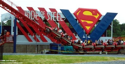 Six Flags America Superman Ride Of Steel Rollercoasters Photo