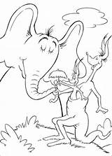 Horton Coloring Pages Seuss Dr Hears Who Book Cartoons Printable Kleurplaten Color Para Colouring Colorear Info Birthday Moana Petes Dragon sketch template