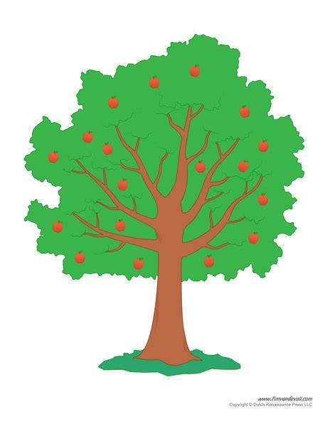 apple tree template tims printables