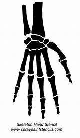 Hand Skeleton Stencil Printable Skelton Skull Clip Hands Halloween Clipart January Iron Outline Requests 2007 sketch template