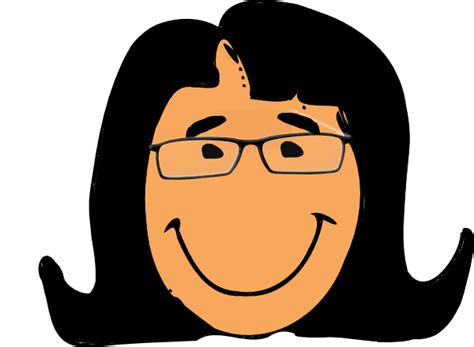 Woman With Glasses Black Hair Clip Art At Vector Clip Art