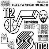 Jazz Utah Grizzlies Sheet Gobert Rudy sketch template