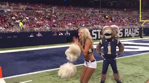 St Louis Rams Cheerleader Receives Preseason Surprise From Husband