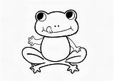 Coloring Pages Cute Toad Print Frog Printable Popular Kids sketch template