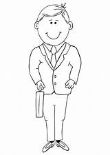 Coloring Businessman Pages sketch template