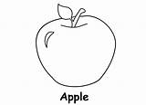 Coloring Pages Apple Printable Easy Color Apples Pdfs Fruits sketch template