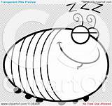 Grub Outlined Chubby Sleeping Coloring Clipart Vector Cartoon Thoman Cory sketch template