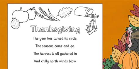 thanksgiving poem colouring sheet thanksgiving tree display
