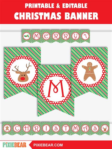 merry christmas banner printable christmas party banner etsy