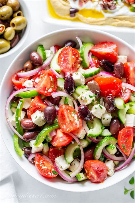 Easy Greek Salad Recipe Saving Room For Dessert