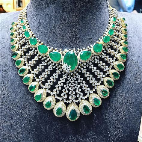 breathtaking heavy diamond necklace set designs south india jewels