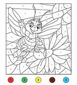 Kolorowanki Edukacyjne Bee Liczby Children Pokoloruj Kwiatka Drukowania Planetadziecka sketch template