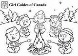 Coloring Campfire Colouring Girl Pages Guides Printable Getcolorings Color sketch template