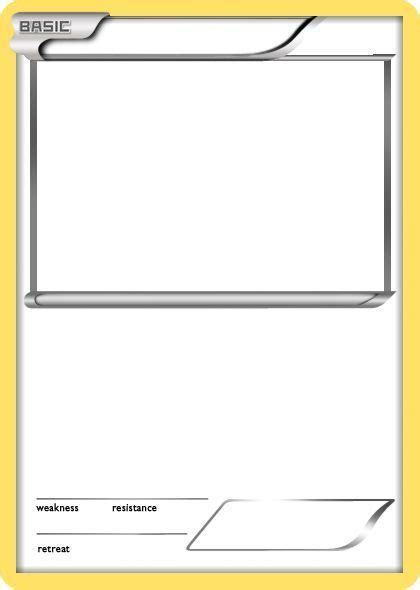 trading card game template   pokemon card template