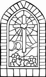 Stained Glass Coloring Cross Easter Kleurplaat Pages Church Pasen Sheets Window Printable Colouring Religious Bijbel Nl Kleurplaten Sunday School Glas sketch template