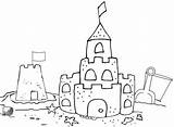Sand Castle Coloring Pages Beautiful Kids sketch template