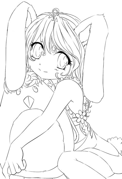 anime cat girl coloring sheets coloring pages