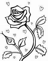 Coloring Pages Valentine Roses Valentines Rose Monkey Getcolorings Colornimbus Colo sketch template
