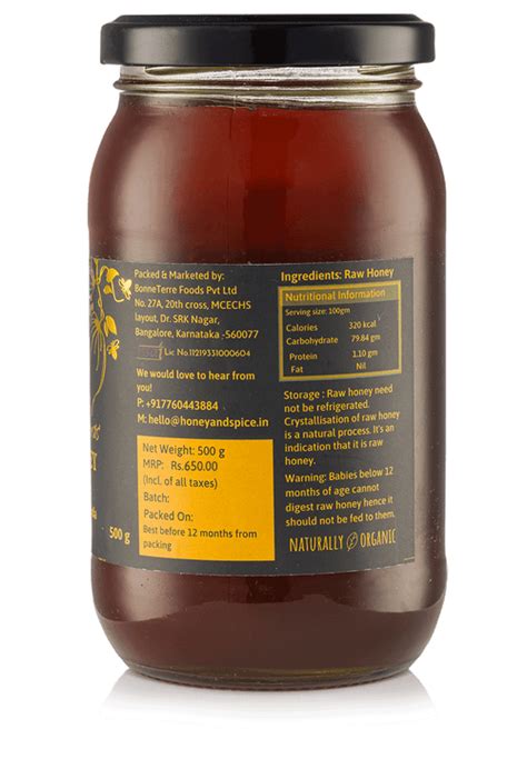 central indian wild honey honey and spice