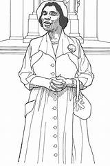 Coloring Pages Rosa Parks History Month Harriet Tubman Women Sojourner Truth African Printable American Color Walker Woman Madam Cj Famous sketch template