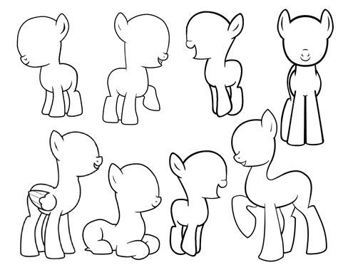 blank   pony coloring pages  getdrawings