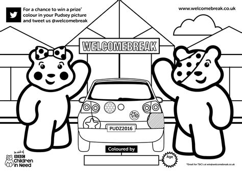 pudsey bear colouring pages sketch coloring page