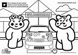 Bear Colouring Pudsey Template Sketch sketch template