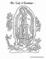 Guadalupe Lady Virgin Sheets sketch template