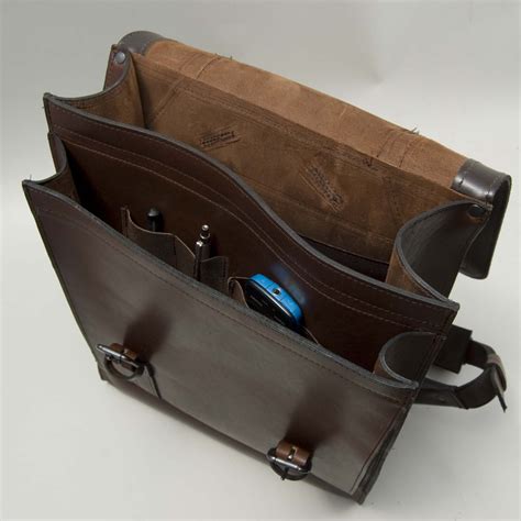 large bookbag handmade leather henry tomkins
