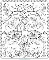 Coloring Pages Printable Adult Folk Nordic Dover Publications Scandinavian Book Colouring Welcome Designs Doverpublications Haven Creative Color Books Bird Collection sketch template