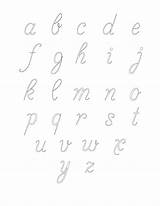Lowercase Letters Calligraphy Printable Set sketch template