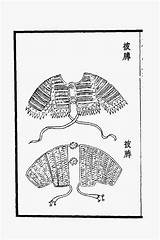 Ming Armours Lamellar Military Treatise Wu Shoulder Dynasty Armor Zhi Bei Two Armour sketch template