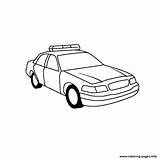 Car Police Simple Easy Coloring Printable Drawing Pages Getdrawings sketch template