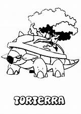 Coloring Torterra Pokemon Pages Grotle Print Color Hellokids Grass Sheets Colouring Kids Online Coloriage sketch template