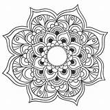 Mandala Colorare Cerchio Disegno Difficili Ornamenti sketch template