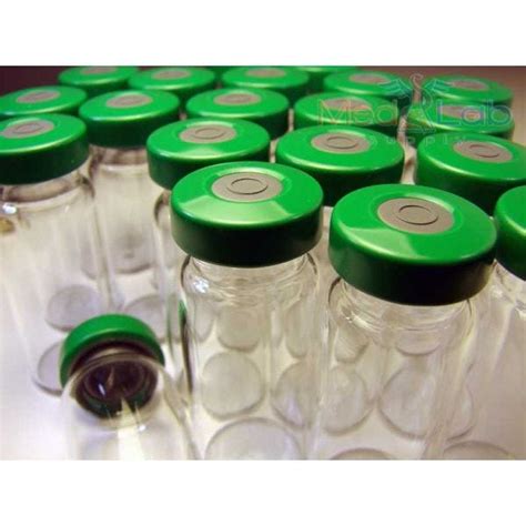 10ml Clear Sealed Sterile Glass Vial Green Qty 25 Med Lab Supply
